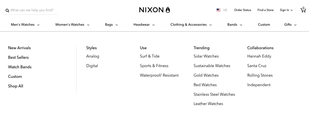 Những yếu tố tạo nên website bán hàng thành công? 3 Giao diện mega menu trên website bán hàng giúp trình bày danh mục sản phẩm hiệu quả.